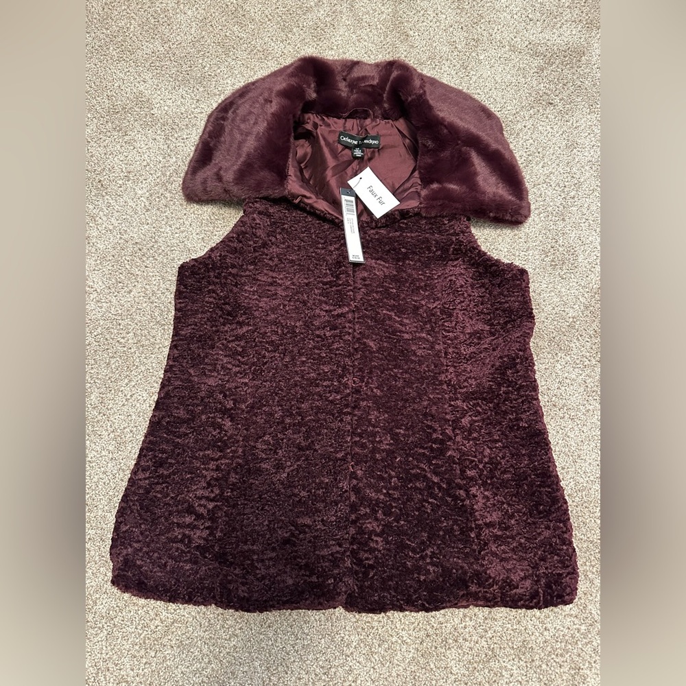 Catherine Malandrino Burgundy Vest‎